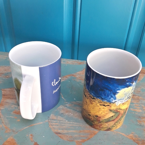 Art Mugs Monet Van Gogh Mug Set of 2 Impressionist Artist Museum Coffee Cups - Picture 9 of 10